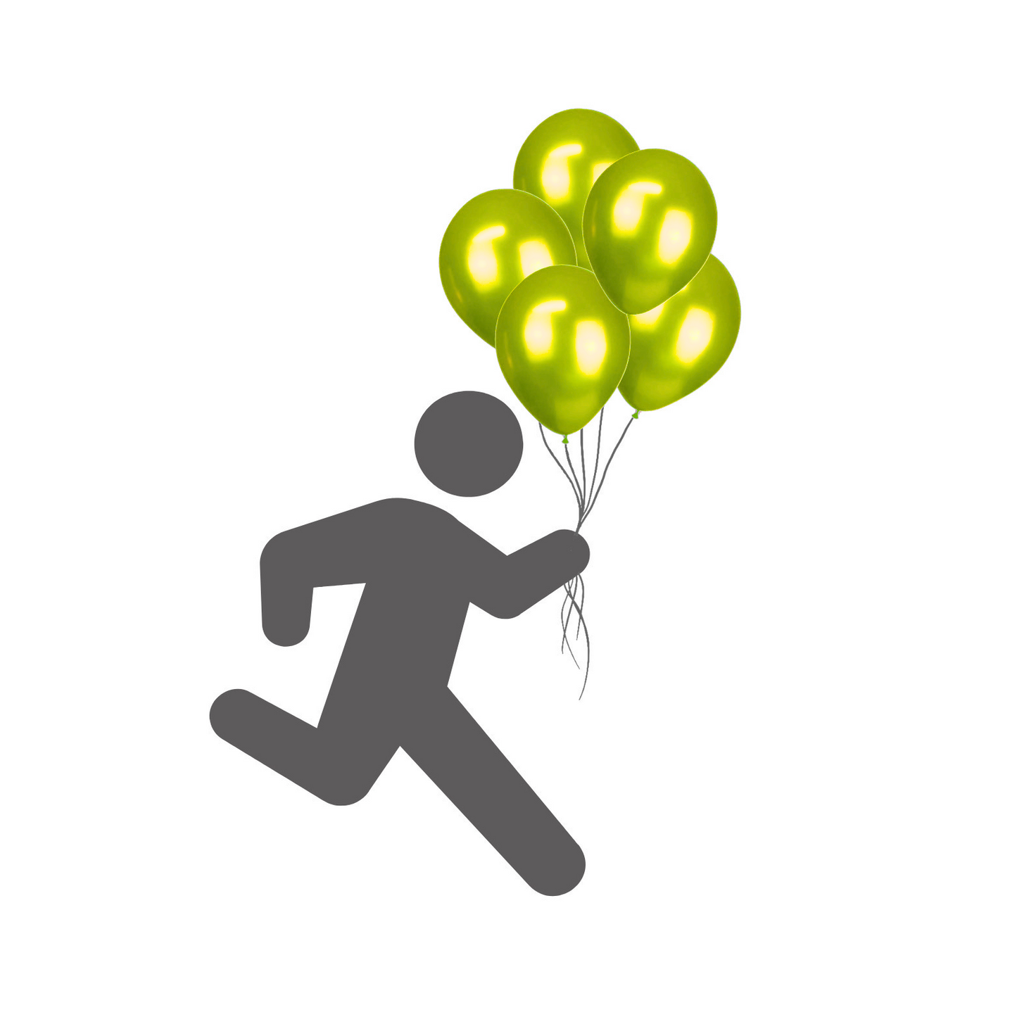 Metallic balloon apple green