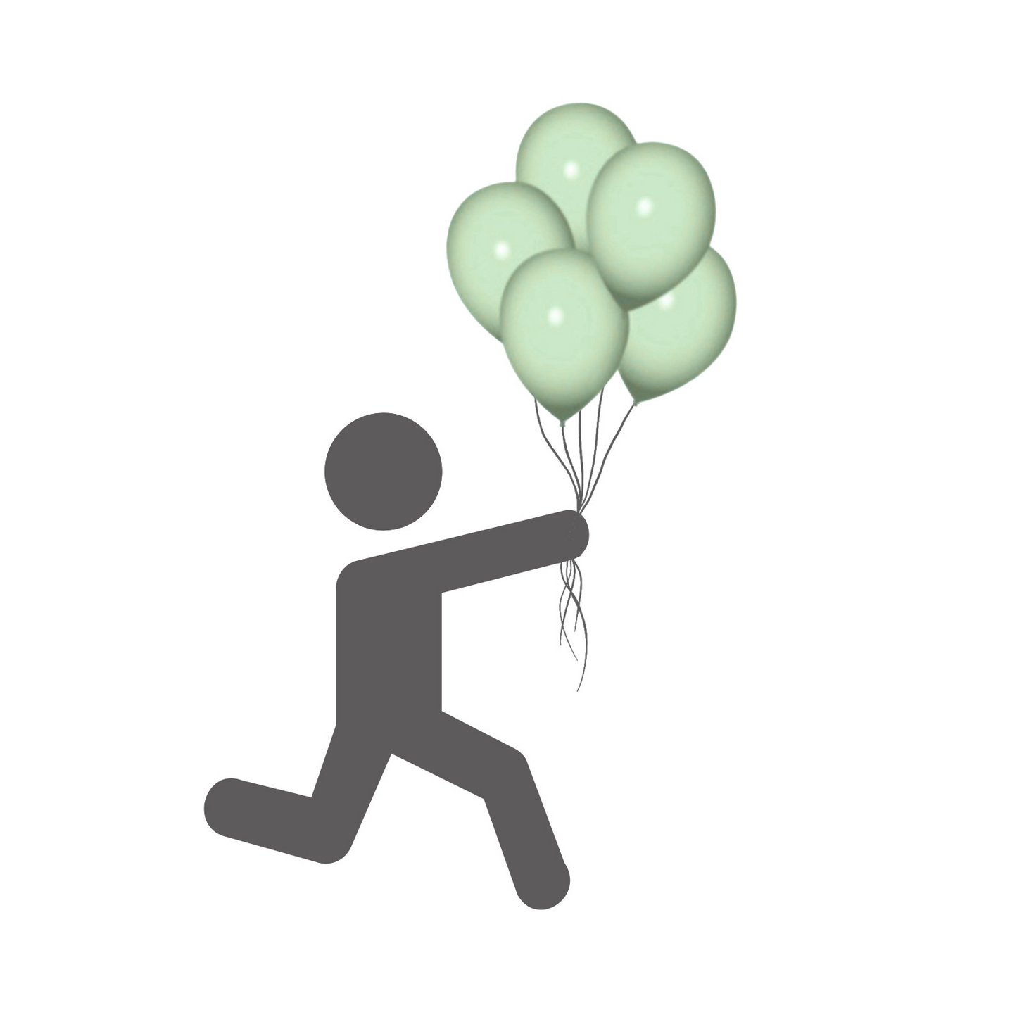 Pastel balloon mint green