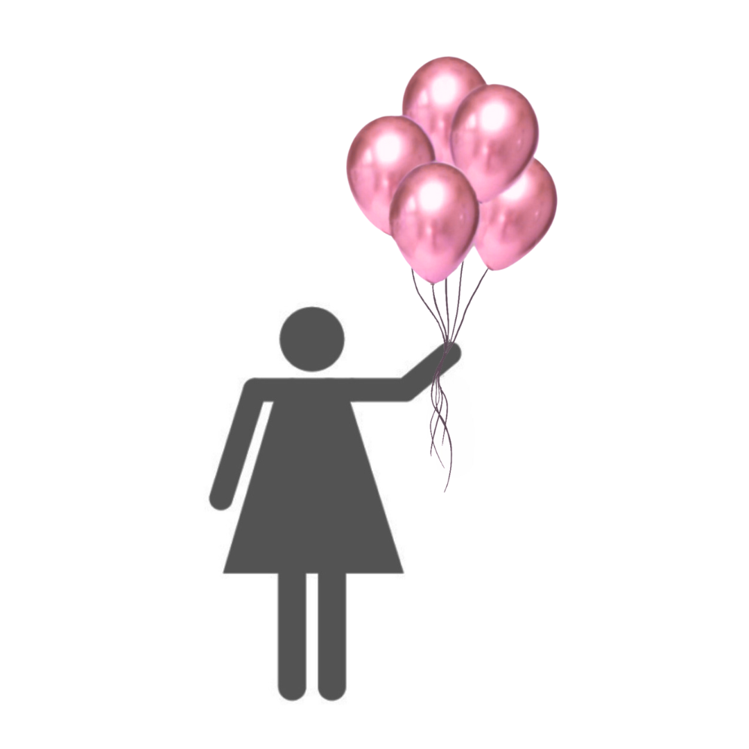 Luftballon chrome pink