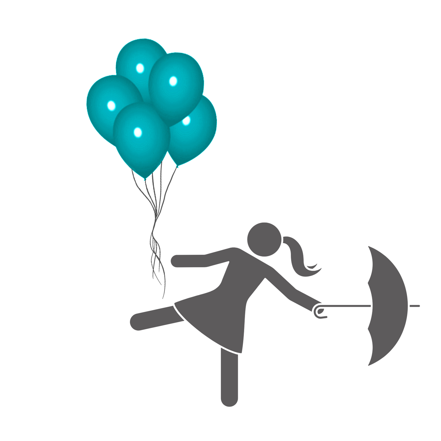 Luftballon türkisblau