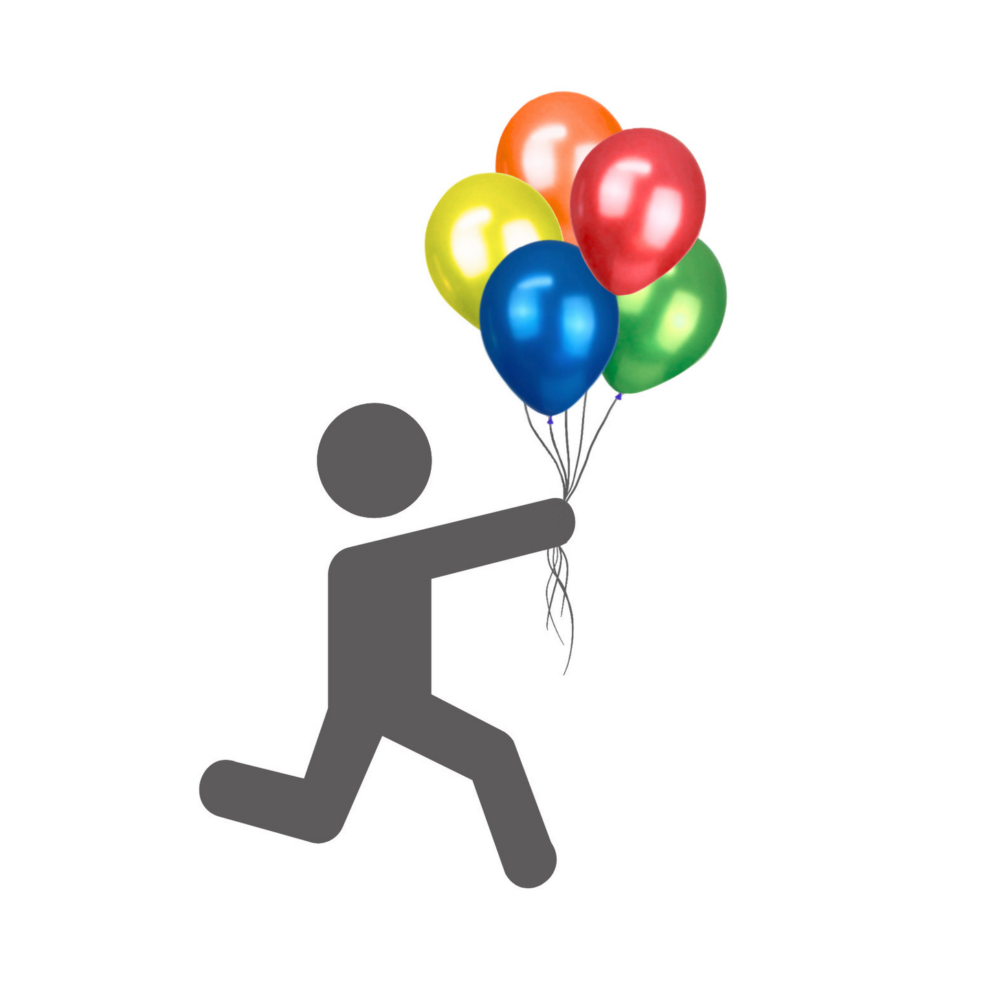 Metallic-Luftballon bunt