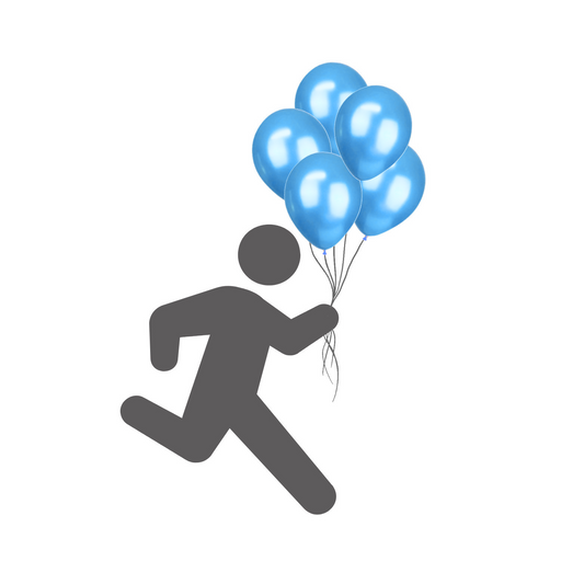Metallic-Luftballon eisblau