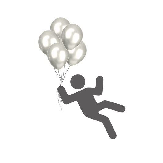 Metallic balloon white