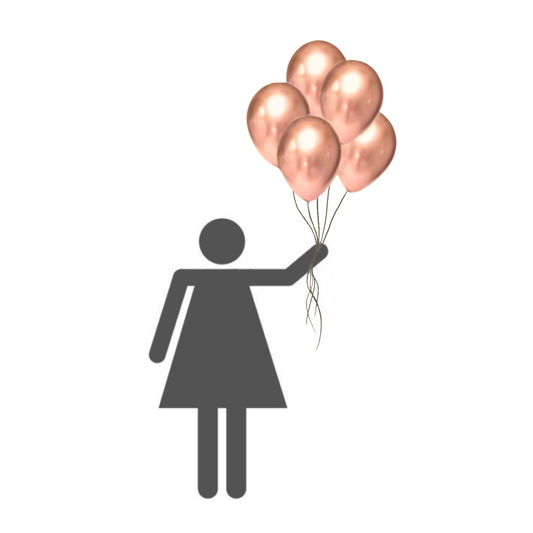 Luftballon chrome rosegold