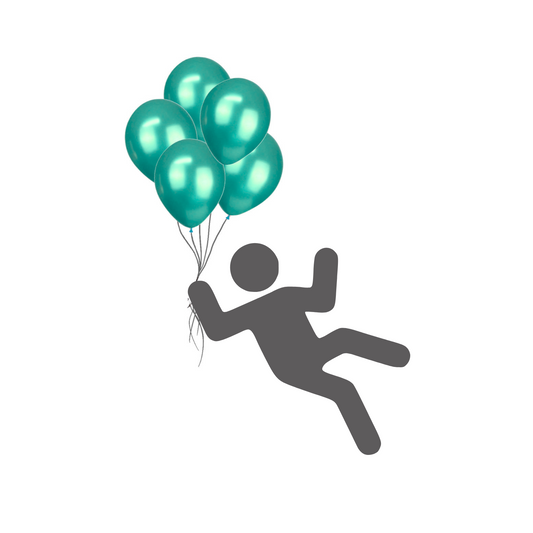 Metallic balloon turquoise green