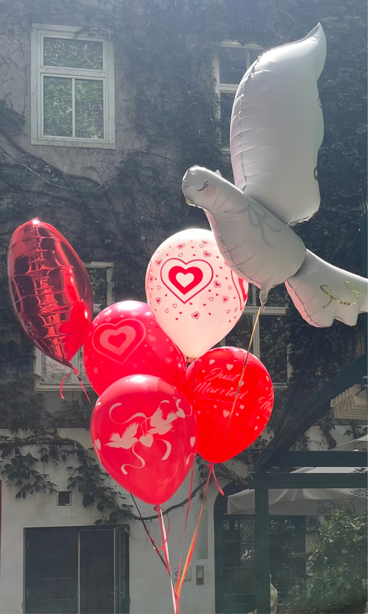 hearts white &amp; red