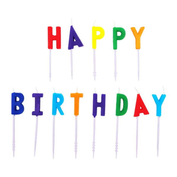 Happy Birthday Kerzen bunt