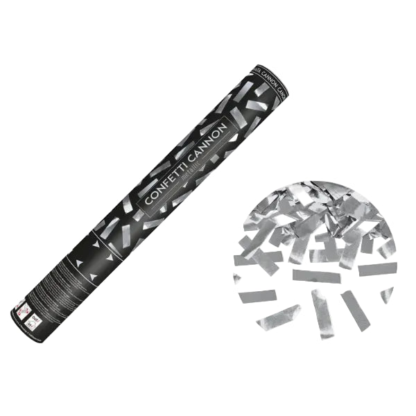 Konfettikanone Silber