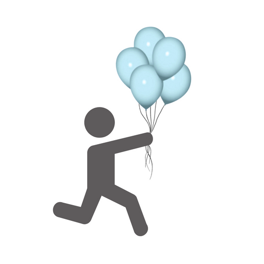 Pastell-Luftballon eisblau