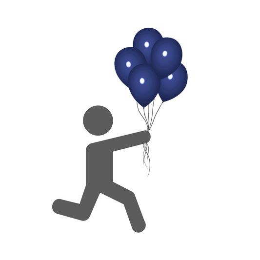 Luftballon dunkelblau
