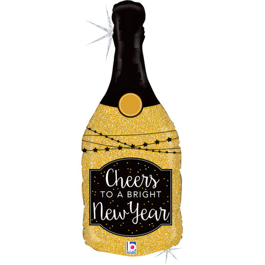 New Year Sektflasche
