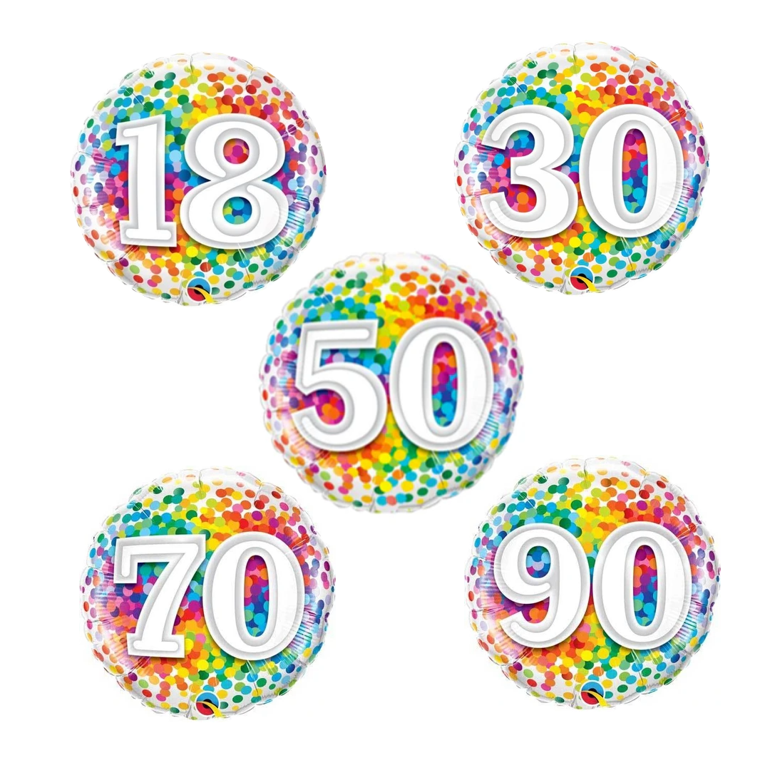 Numbers Confetti Rainbow