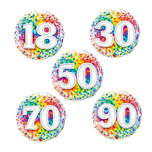 Numbers Confetti Rainbow