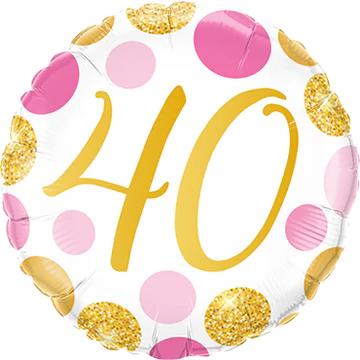 Number Dots Pink and Gold