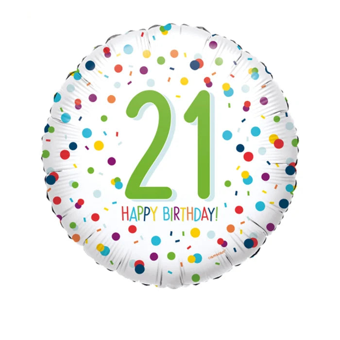 Zahlen Confetti Happy Birthday