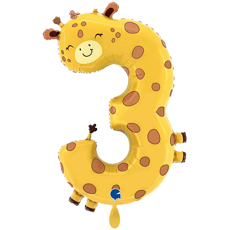 Zahl 3 Giraffe