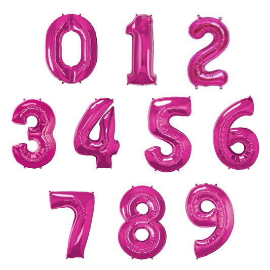 Zahlen groß magenta