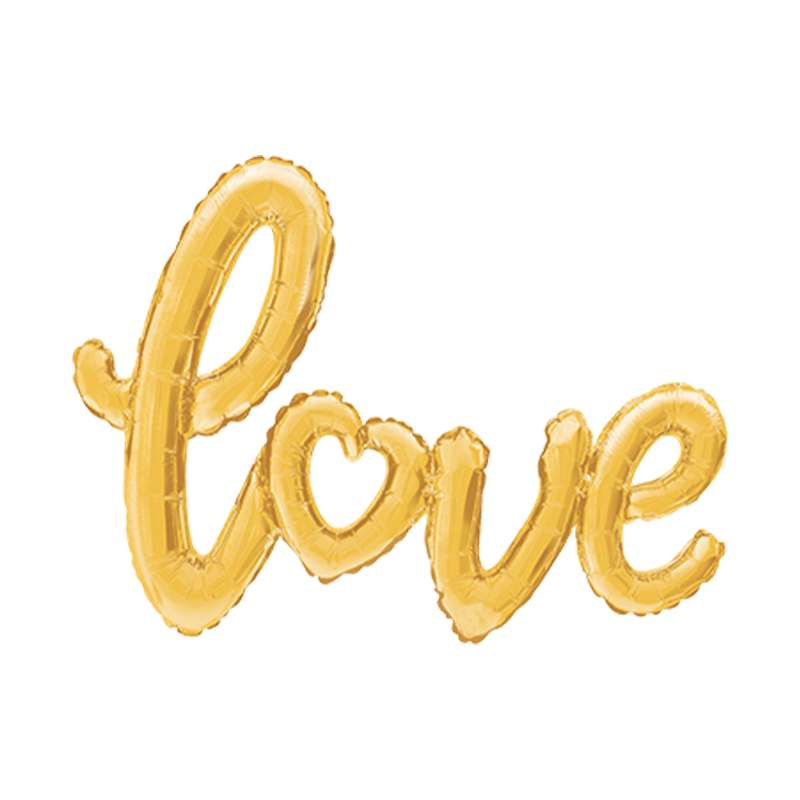 Love Schriftzug gold