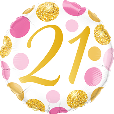 Number Dots Pink and Gold