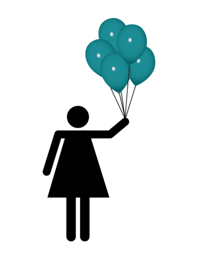 Balloon turquoise blue